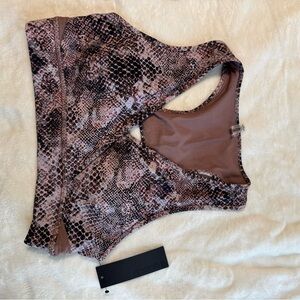 Mono b Snake Print Sports Bra
